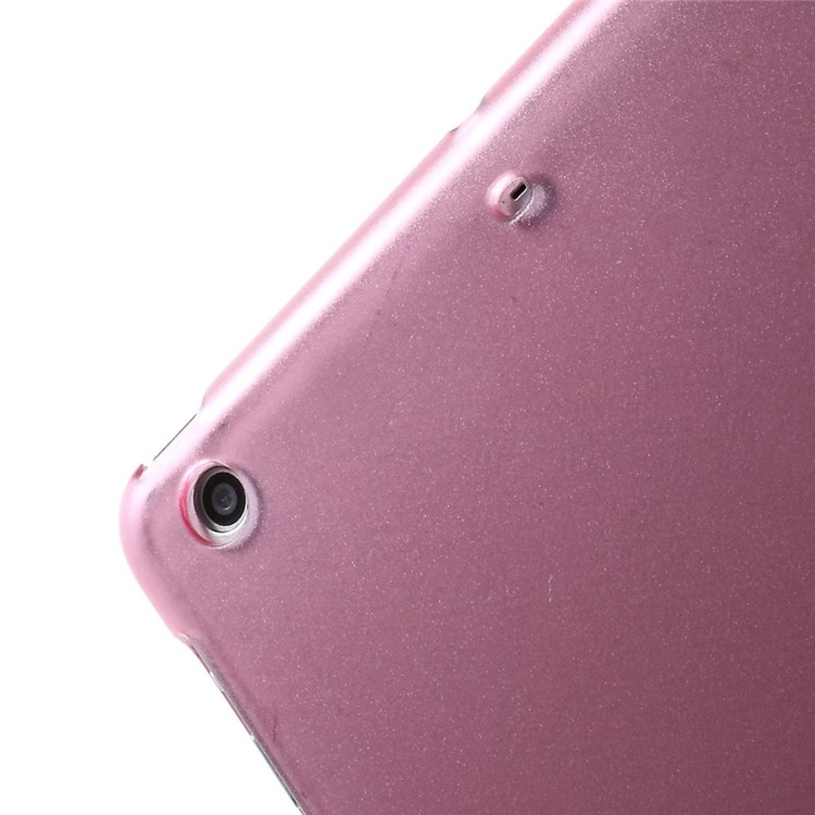 For iPad mini / mini 2 / mini 3 Tri-fold Smart Leather Cover + Back Plastic Case - Pink-9