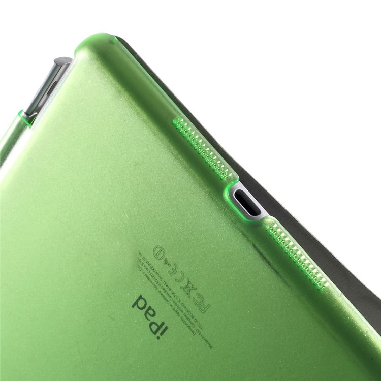 For iPad mini / mini 2 / mini 3 Tri-fold Smart Leather Shell + Plastic Cover - Green-10