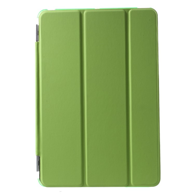For iPad mini / mini 2 / mini 3 Tri-fold Smart Leather Shell + Plastic Cover - Green-2