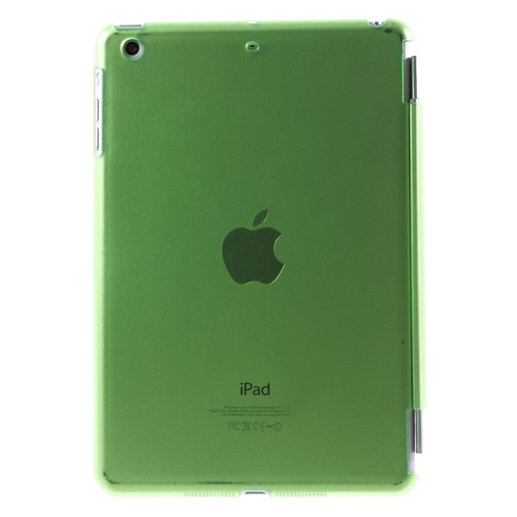 For iPad mini / mini 2 / mini 3 Tri-fold Smart Leather Shell + Plastic Cover - Green-3