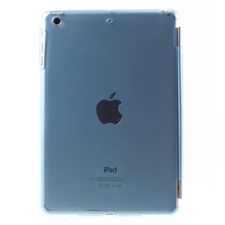 For iPad mini / mini 2 / mini 3 Tri-fold Smart Leather Cover + Plastic Case - Blue-3