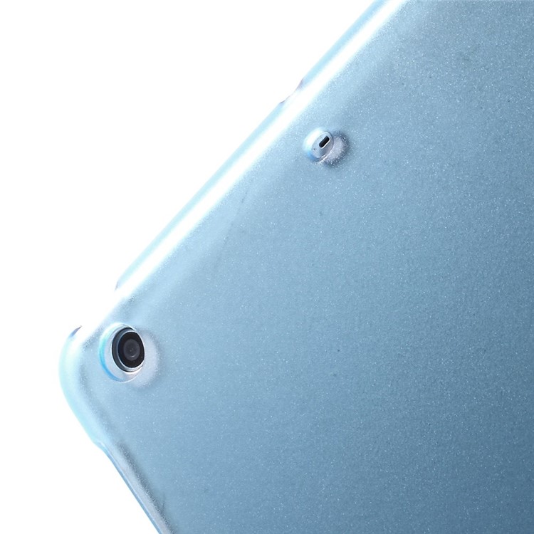 For iPad mini / mini 2 / mini 3 Tri-fold Smart Leather Cover + Plastic Case - Blue-9