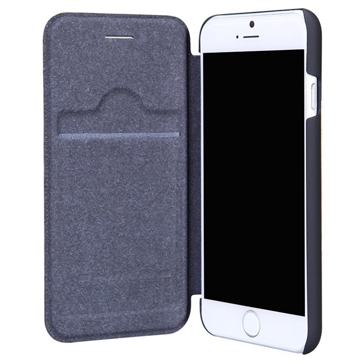 NILLKIN Qin Series Leather Flip Case for iPhone 6s / 6 4.7-inch w/ Card Slot - Black-3