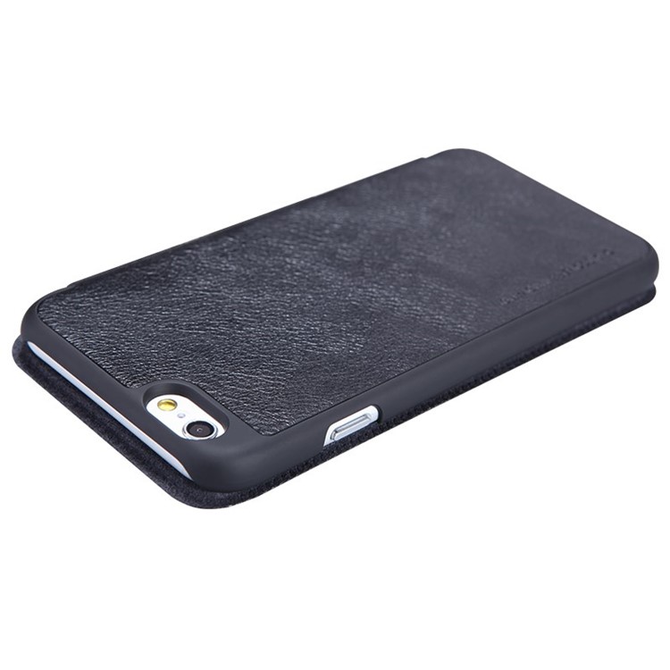 NILLKIN Qin Series Leather Flip Case for iPhone 6s / 6 4.7-inch w/ Card Slot - Black-4