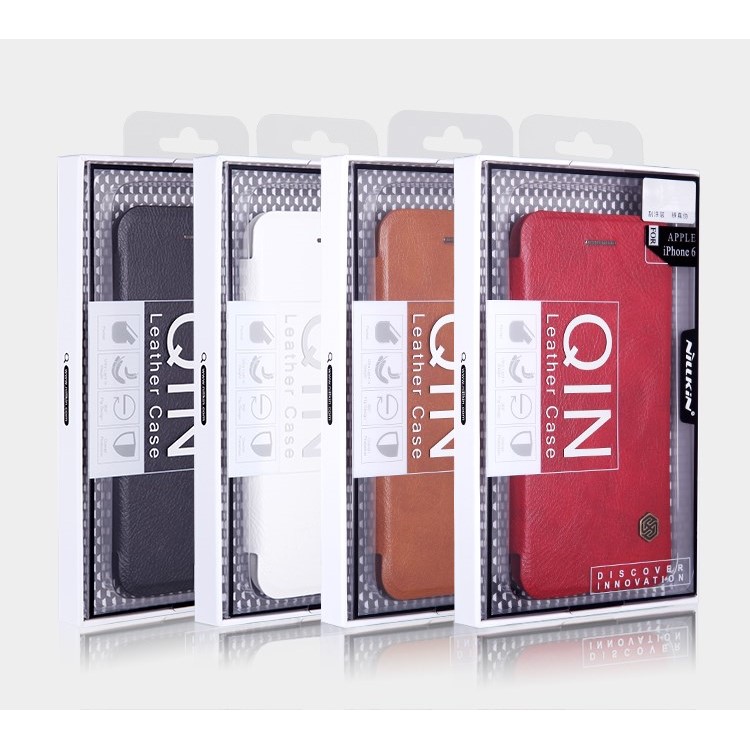 NILLKIN Qin Series Leather Flip Case for iPhone 6s / 6 4.7-inch w/ Card Slot - Black-7
