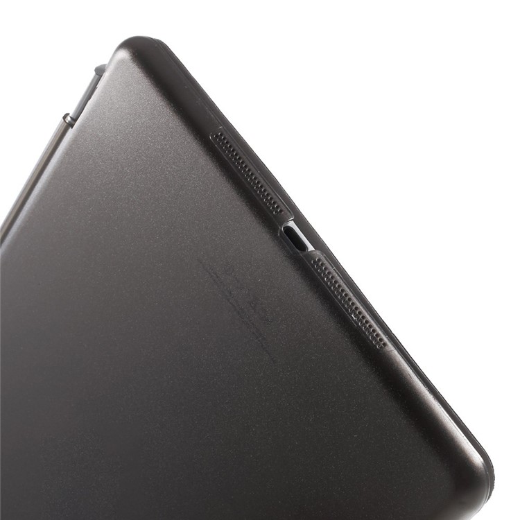 Tri-fold PU Leather Smart Cover and Companion PC Back Case for iPad Air - Black-10