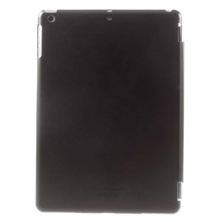 Tri-fold PU Leather Smart Cover and Companion PC Back Case for iPad Air - Black-3