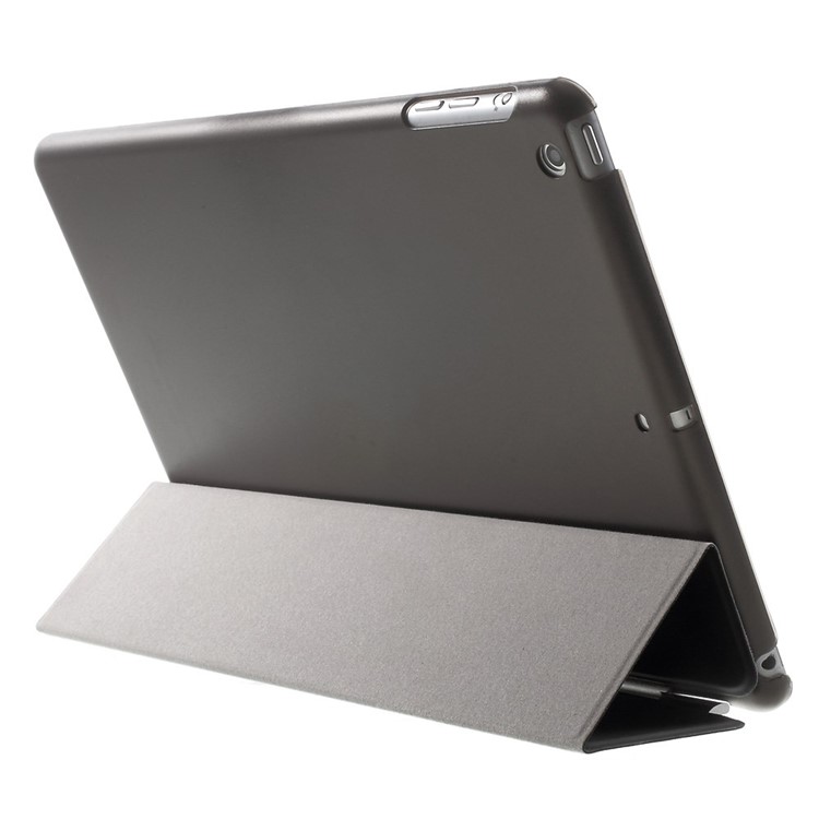 Tri-fold PU Leather Smart Cover and Companion PC Back Case for iPad Air - Black-5