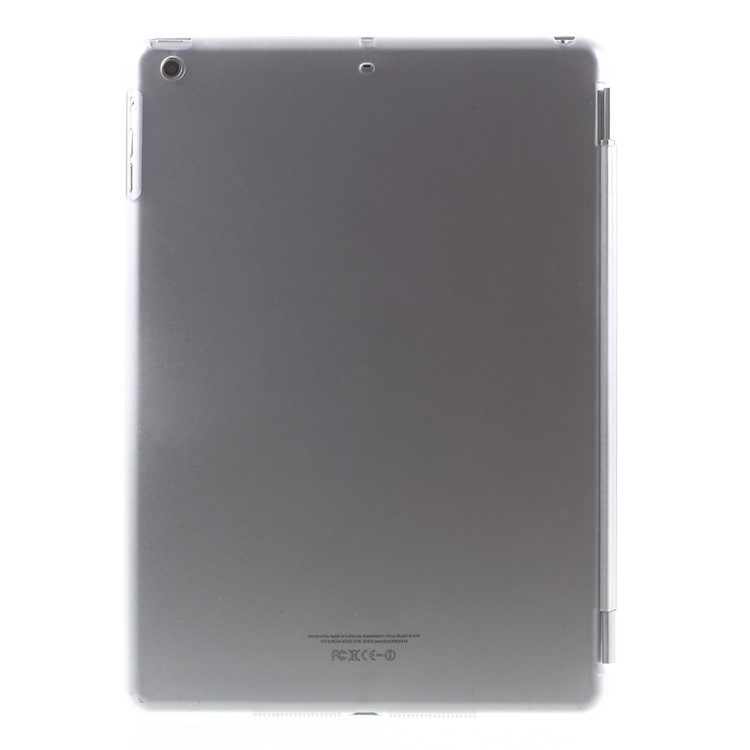 Tri-fold PU Leather Smart Cover and Companion PC Back Shell for iPad Air - White-3