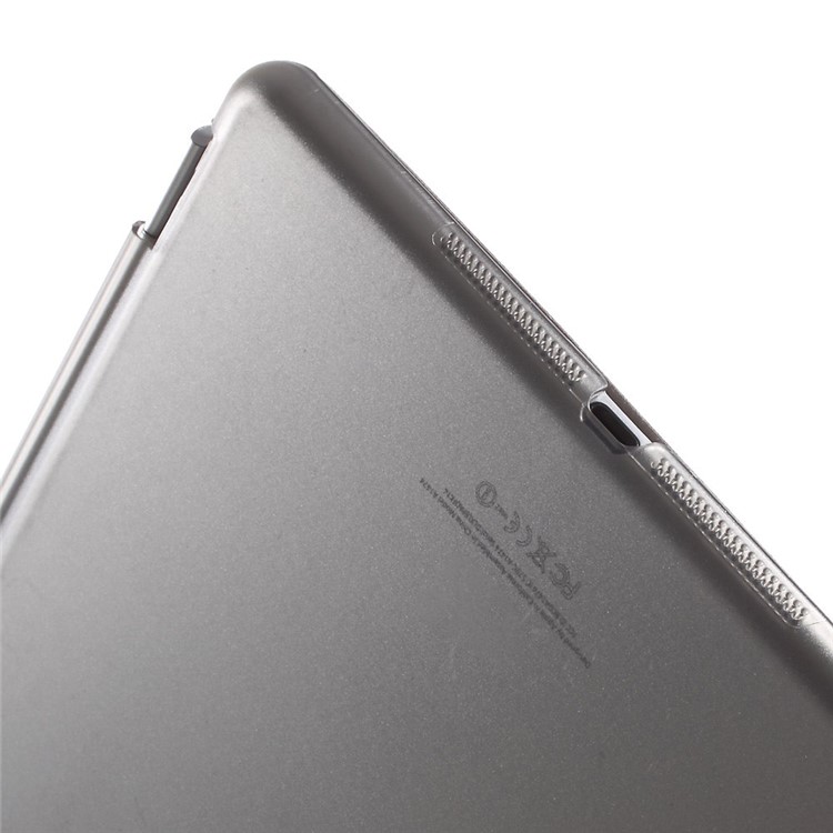 tri-Fold Stand Smart Leather Cover et Companion PC Back Shell pour iPad Air - gris-10