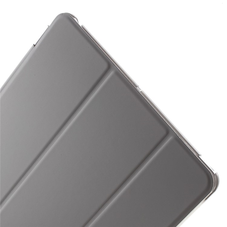 tri-Fold Stand Smart Leather Cover et Companion PC Back Shell pour iPad Air - gris-8