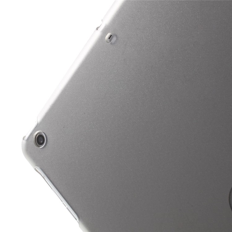 tri-Fold Stand Smart Leather Cover et Companion PC Back Shell pour iPad Air - gris-9