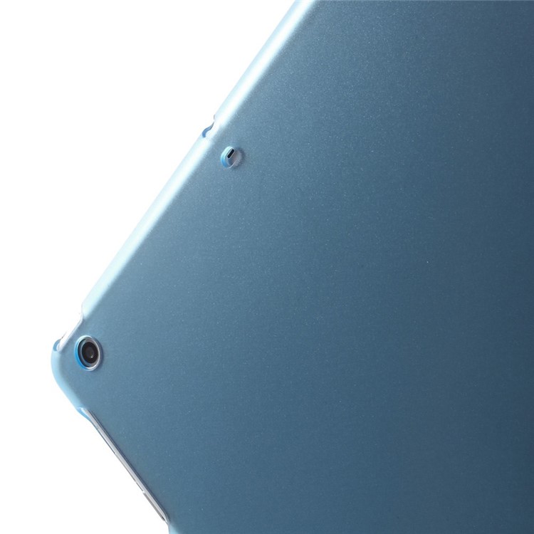 For iPad Air Tri-fold Smart Leather Front Cover and Companion PC Back Shell - Blue-9