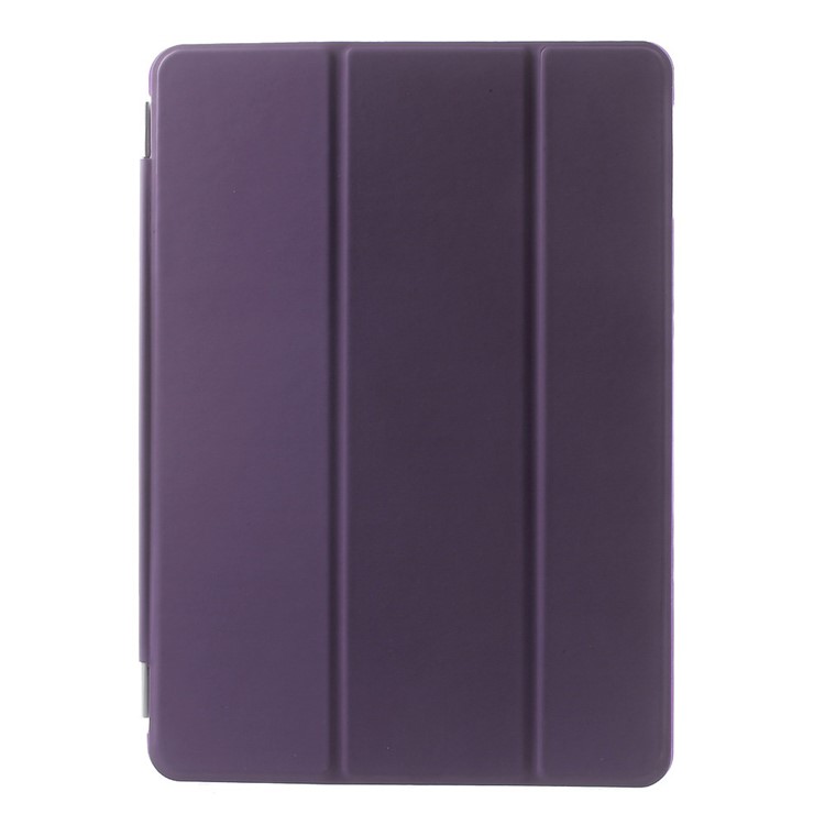 Tri-fold PU Leather Smart Cover and Companion PC Back Shell for iPad Air - Purple-2