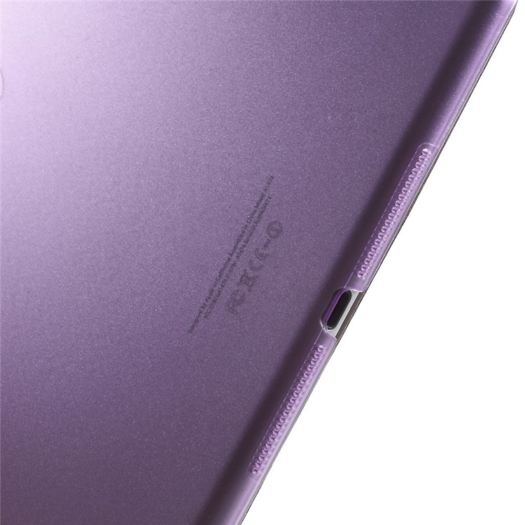 Tri-fold PU Leather Smart Cover and Companion PC Back Shell for iPad Air - Purple-9