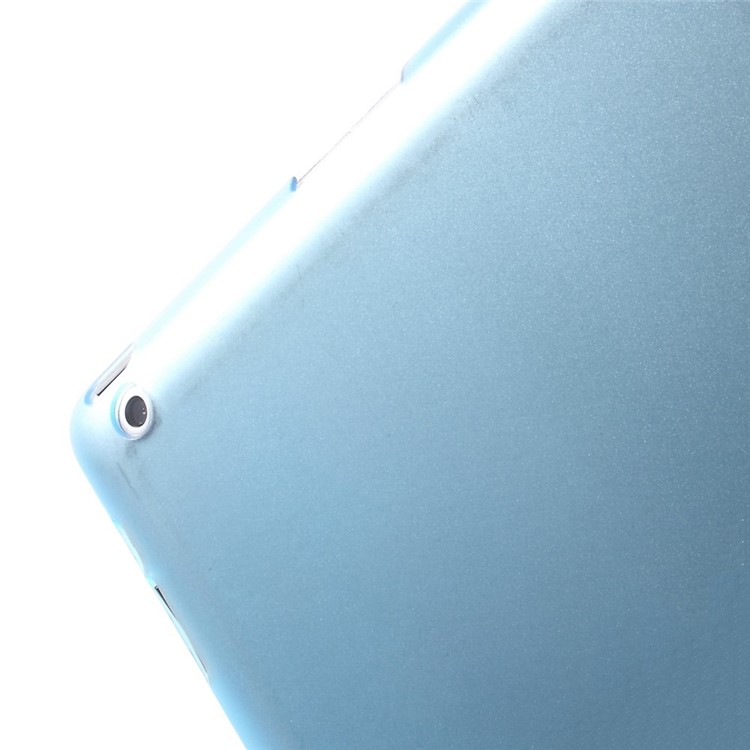 Four-fold Stand Smart Leather Case and Back Companion PC Case for The New iPad - Blue-9