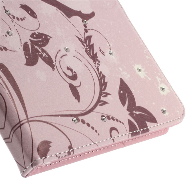 Leather Stand Shell for iPad Mini 1 / 2 / 3 - Rhinestone Girl with Wings and Butterfly-8