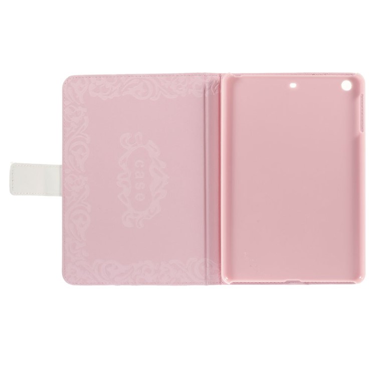 Leather Stand Shell for iPad Mini 1 / 2 / 3 - Rhinestone Girl with Wings and Butterfly-9