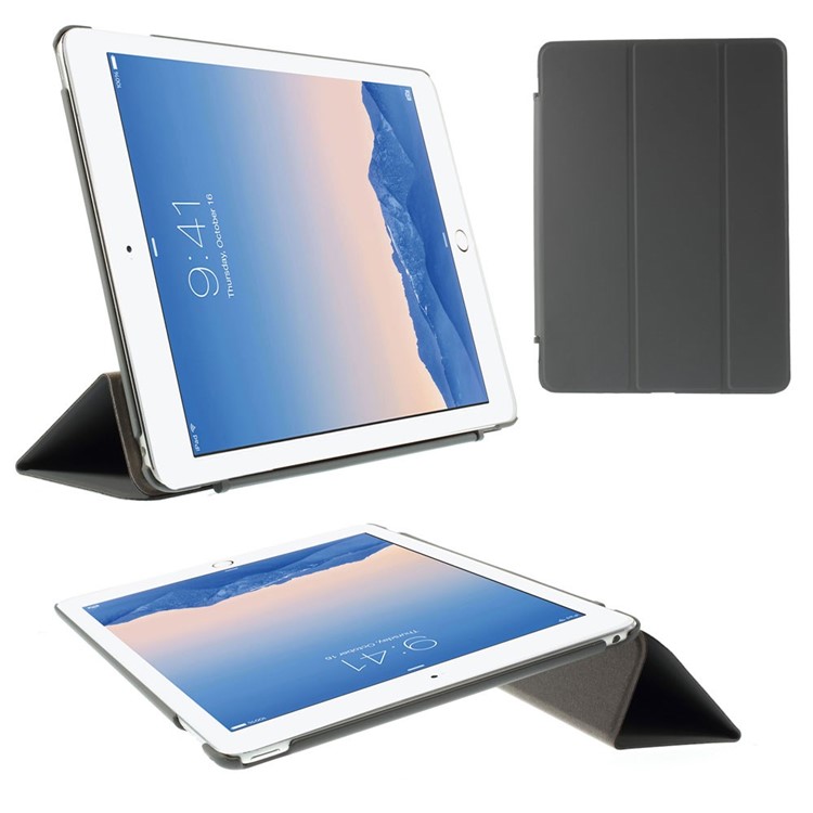 

три-раза стенд Смарт кожаный чехол для iPad воздуха 2 - Серый