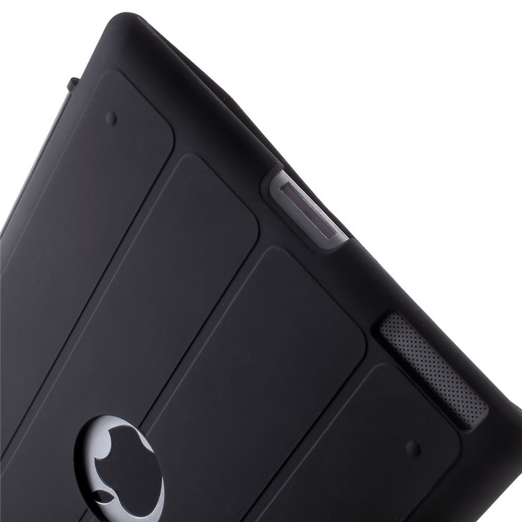 Four-fold Smart Leather Stand Case for iPad 2 3 4 - Black-10