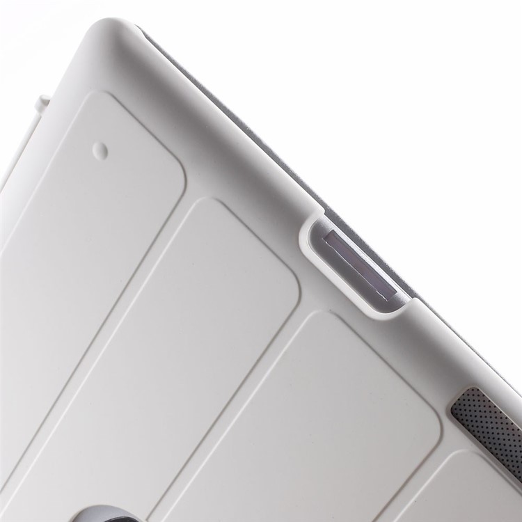 Four-fold Smart Leather Stand Case for iPad 2 3 4 - White-11