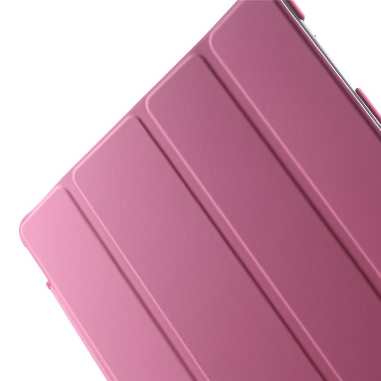 Four-fold Smart Leather Stand Cover for iPad 2 3 4 - Pink-8