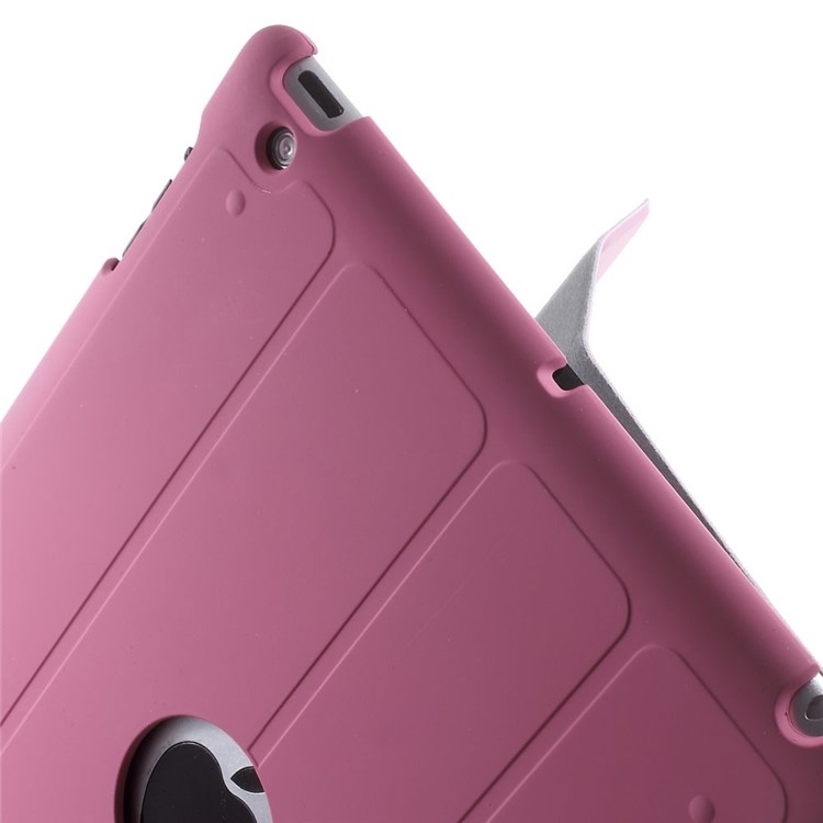 Four-fold Smart Leather Stand Cover for iPad 2 3 4 - Pink-9