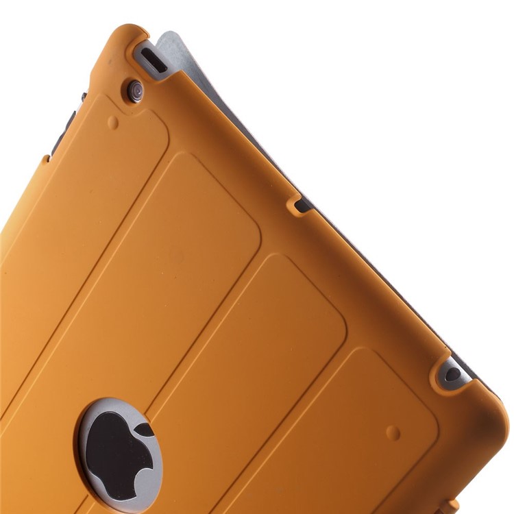 Four-fold Smart Leather Stand Cover for iPad 2 3 4 - Orange-8