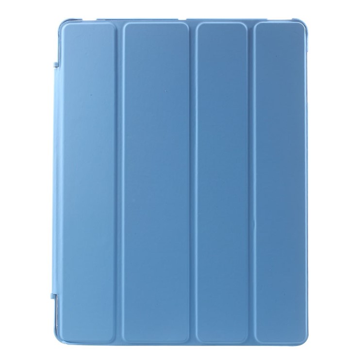 Four-fold Smart Leather Stand Shell for iPad 2 3 4 - Baby Blue-2