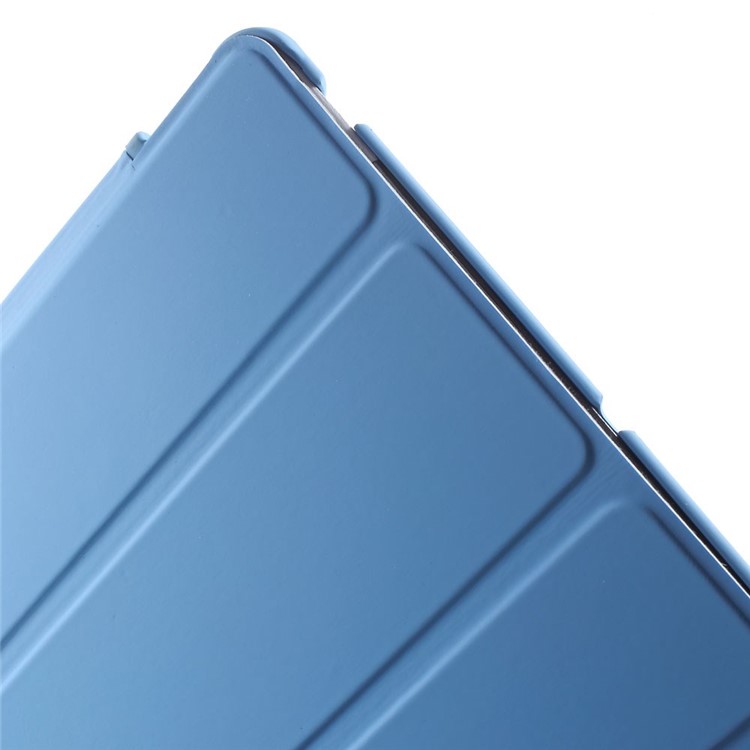 Four-fold Smart Leather Stand Shell for iPad 2 3 4 - Baby Blue-8