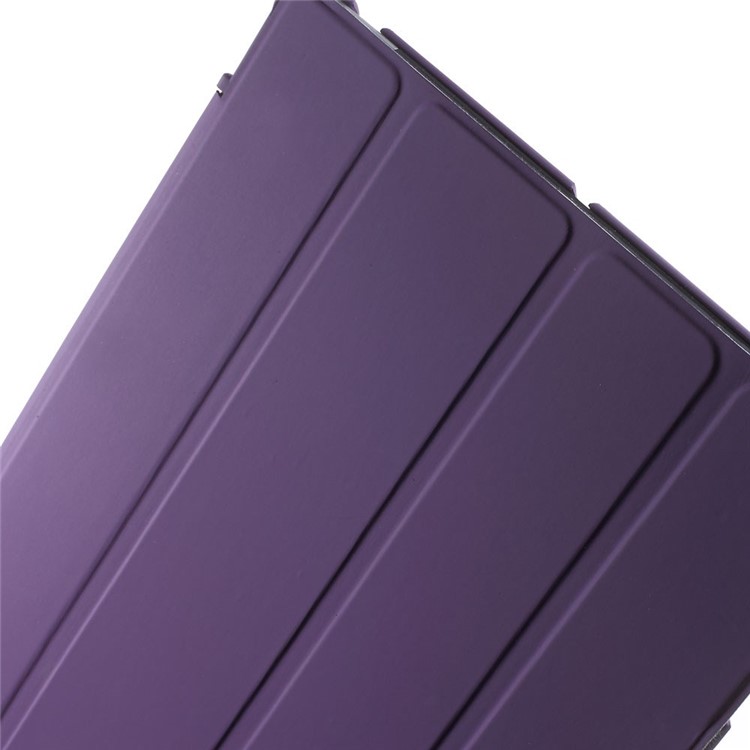 Four-fold Smart PU Leather Stand Shell for iPad 2 3 4 - Purple-8