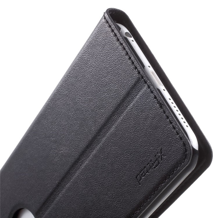 X-FITTED for iPhone 6 Plus / 6s Plus Leather Case with Anti-peep Privacy Full Touchable Window - Black-9
