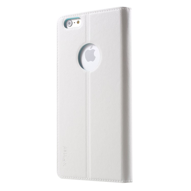 X-FITTED Anti-peep Privacy Full Touchable Window Leather Flip Case for iPhone 6 Plus / 6s Plus with Stand - White-2