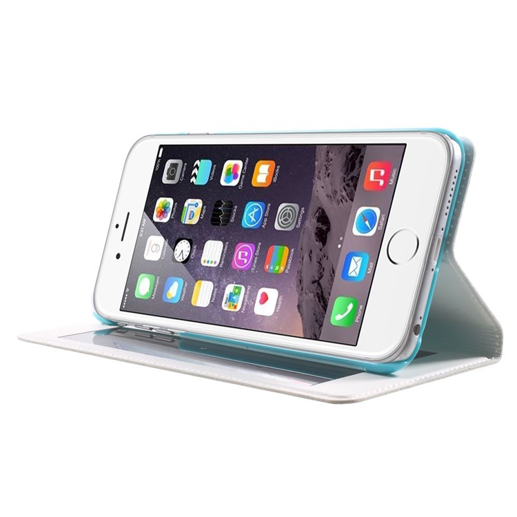 X-FITTED Anti-peep Privacy Full Touchable Window Leather Flip Case for iPhone 6 Plus / 6s Plus with Stand - White-3