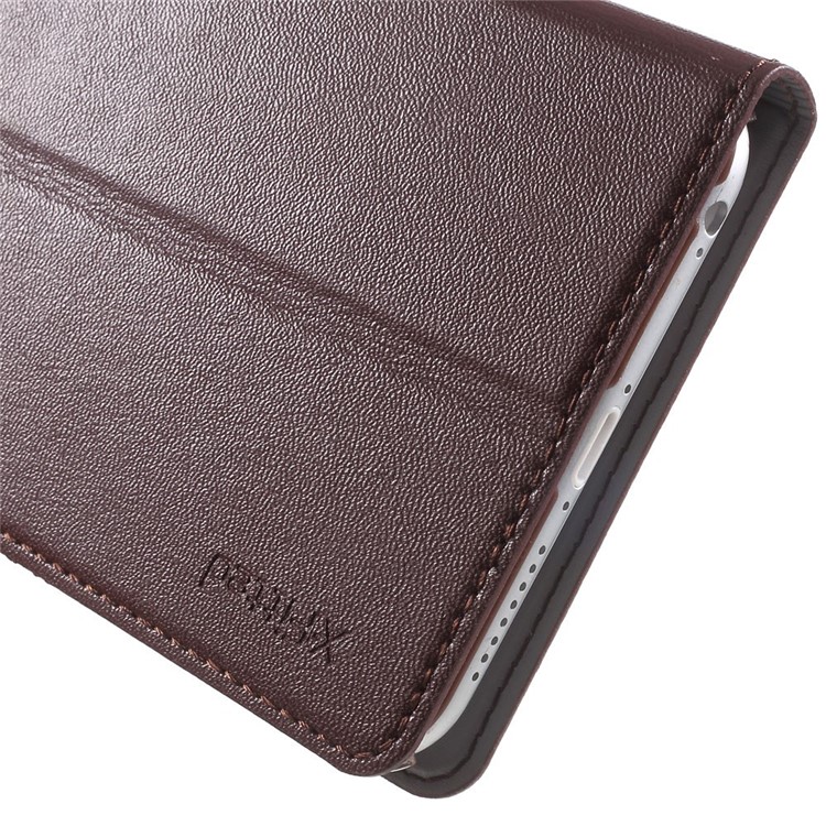 X-FITTED Anti-peep Privacy Full Touchable Window Leather Flip Cover for iPhone 6 Plus / 6s Plus with Stand - Brown-10