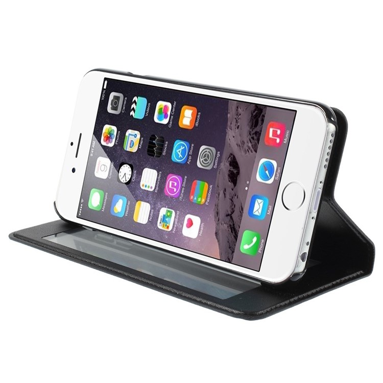 X-FITTED Leather Case for iPhone 6 / 6s 4.7-inch with Anti-peep Privacy Full Touchable Window - Black-4