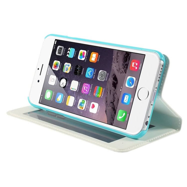 X-FITTED Anti-peep Privacy Full Touchable Window Leather Stand Case for iPhone 6 / 6s 4.7-inch - White-4