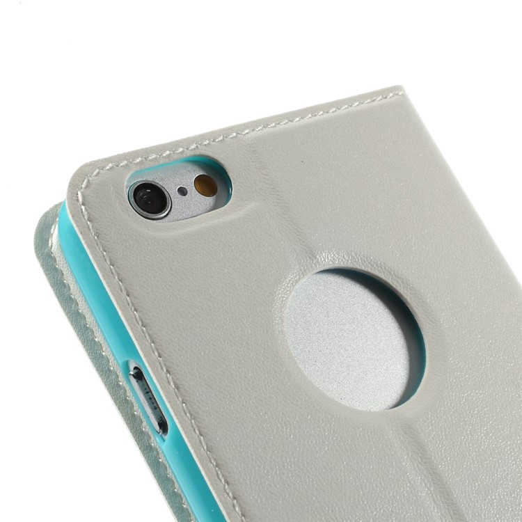 X-FITTED Anti-peep Privacy Full Touchable Window Leather Stand Case for iPhone 6 / 6s 4.7-inch - White-8