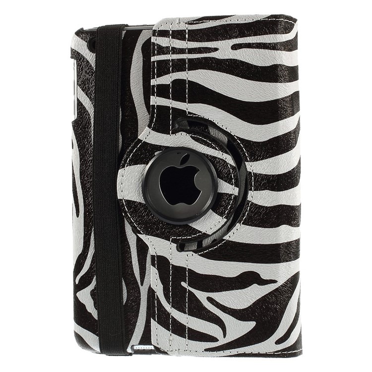 Smart Zebra-striped Leather Case for iPad Mini 1 2 3 with 360 Degree Rotary Stand-3