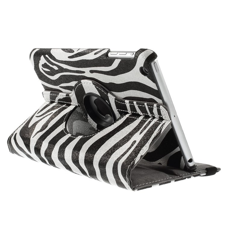 Smart Zebra-striped Leather Case for iPad Mini 1 2 3 with 360 Degree Rotary Stand-4
