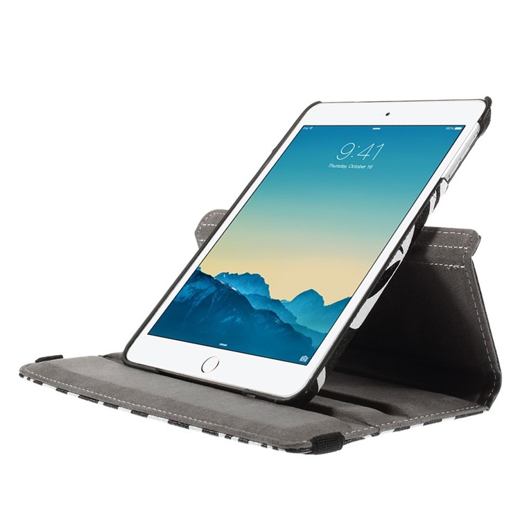 Smart Zebra-striped Leather Case for iPad Mini 1 2 3 with 360 Degree Rotary Stand-5
