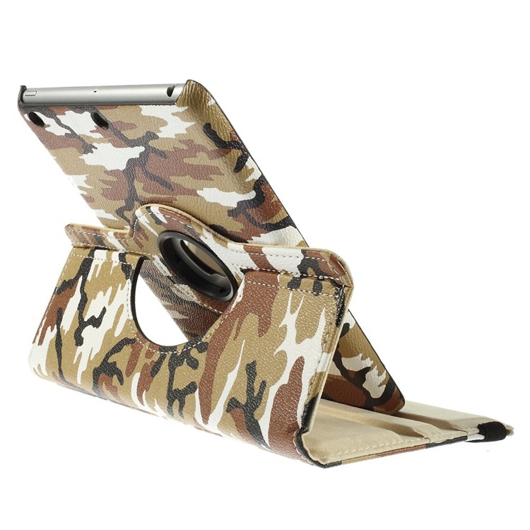 Brown Camouflage Smart Leather Cover for iPad Mini 1 2 3 with 360 Degree Rotary Stand-6