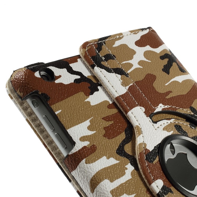 Brown Camouflage Smart Leather Cover for iPad Mini 1 2 3 with 360 Degree Rotary Stand-8