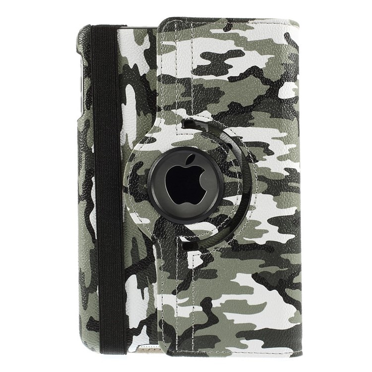 Army Green Camouflage Smart Leather Cover for iPad Mini 1 2 3 with 360 Degree Rotary Stand-3