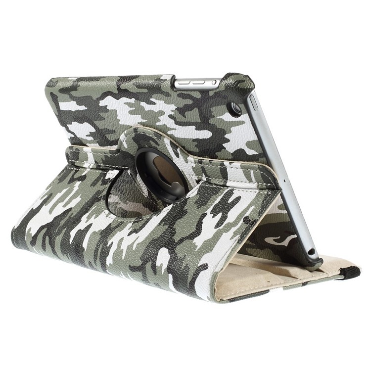 Army Green Camouflage Smart Leather Cover for iPad Mini 1 2 3 with 360 Degree Rotary Stand-4