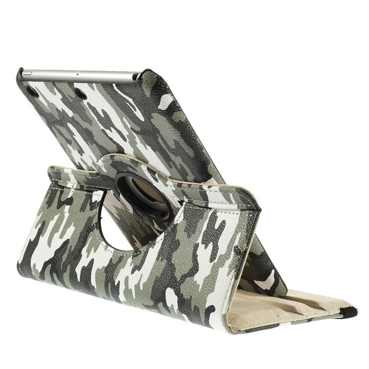 Army Green Camouflage Smart Leather Cover for iPad Mini 1 2 3 with 360 Degree Rotary Stand-6