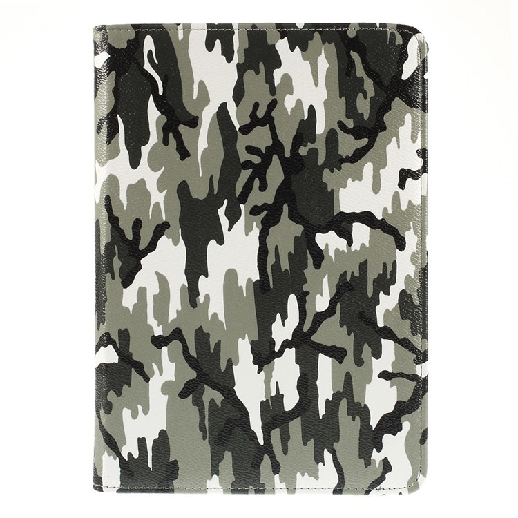 Camouflage Pattern Swivel Stand Smart Leather Cover for iPad Air 2 - Army Green-2