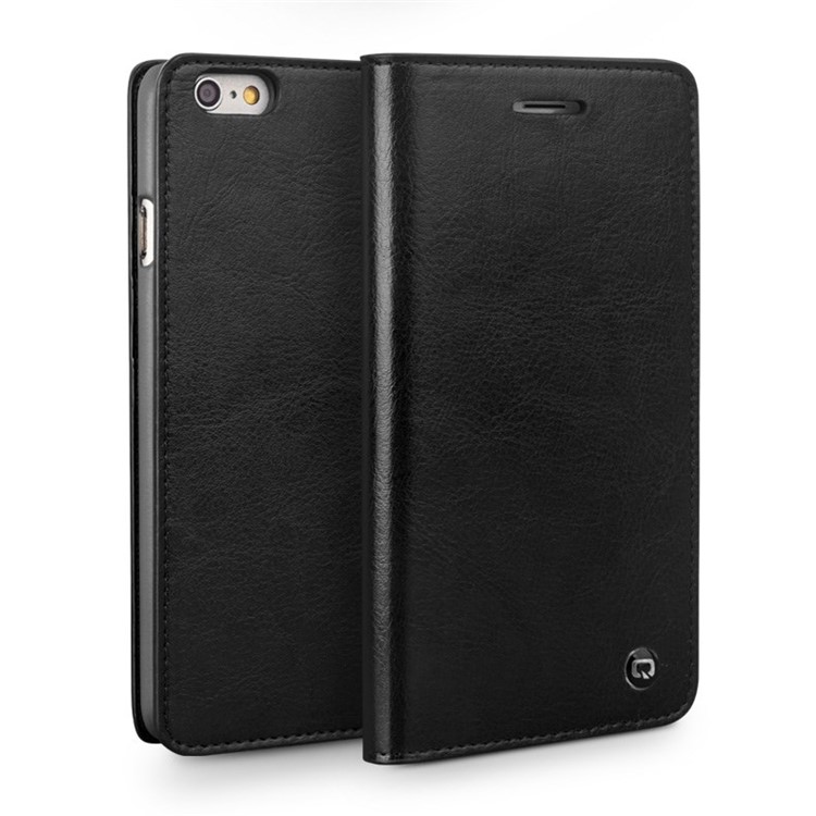 Citaat partner lastig Wholesale QIALINO Luxury Genuine Leather Wallet Case for iPhone 6 Plus / 6s  Plus 5.5 inch - Black from China | TVC-Mall.com