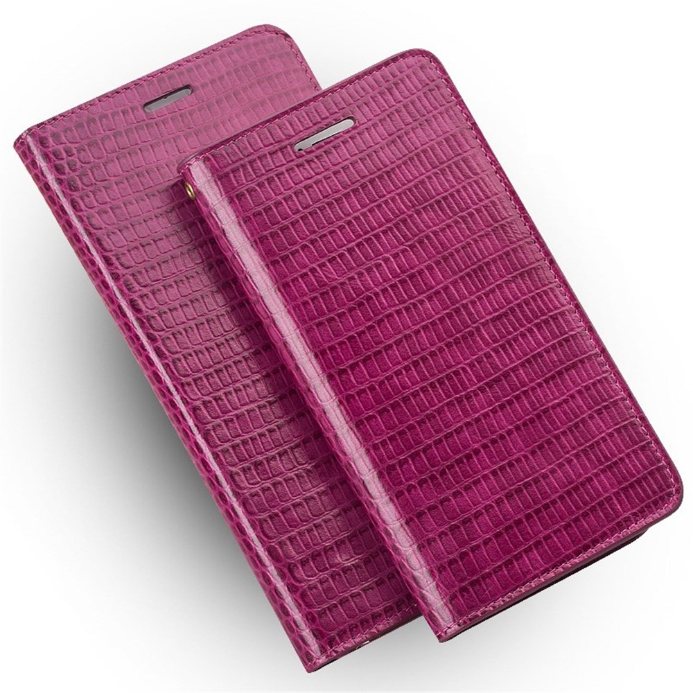 QIALINO Crocodile Texture Genuine Leather Wallet Case for iPhone 6s 6 with Stand - Rose-1