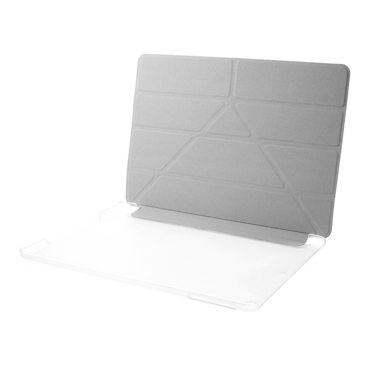 Origami Stand Flip Leather Case for iPad Air - Black-11